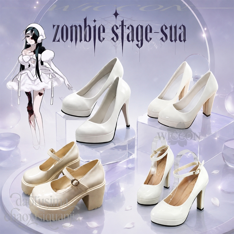 Anime Cosplay Thick - Sua ZOMST Idol Stage White Shoes