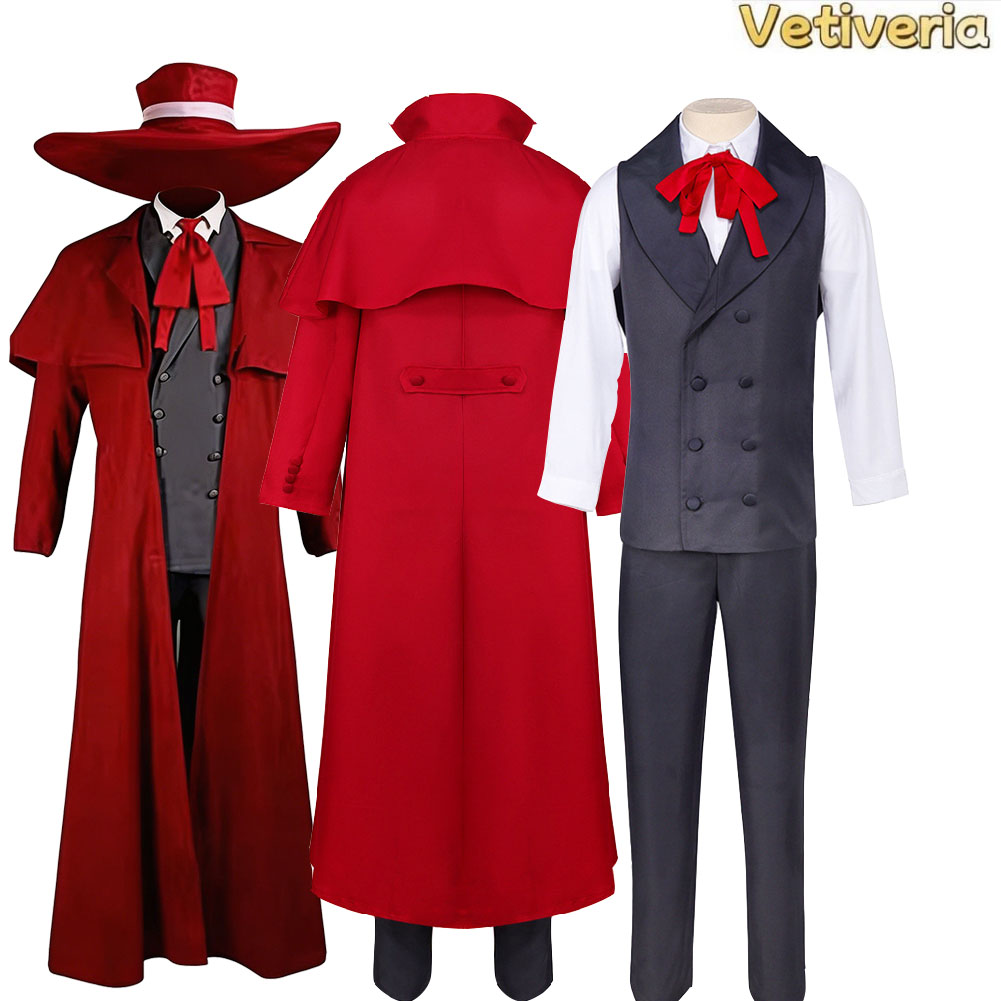 Anime Cosplay Outfits Male - Alucard Cosplay Uniform Costume Anime Hat