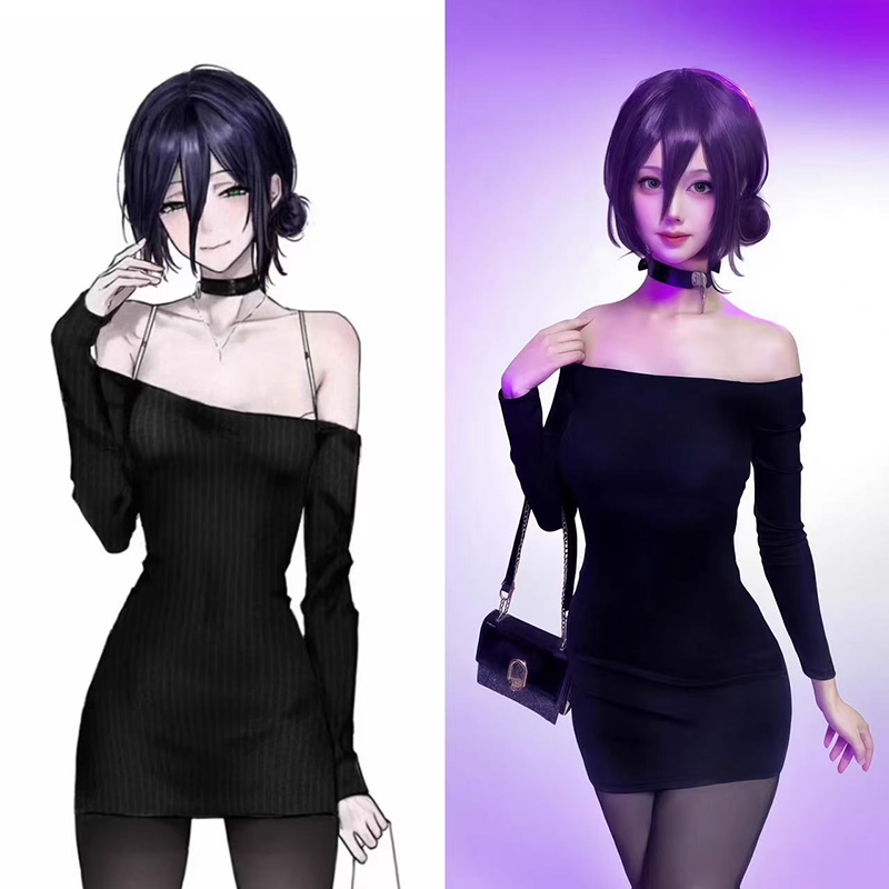 Anime Cosplay Black Girl - Anime Chainsaw Man Reze Cosplay Costume