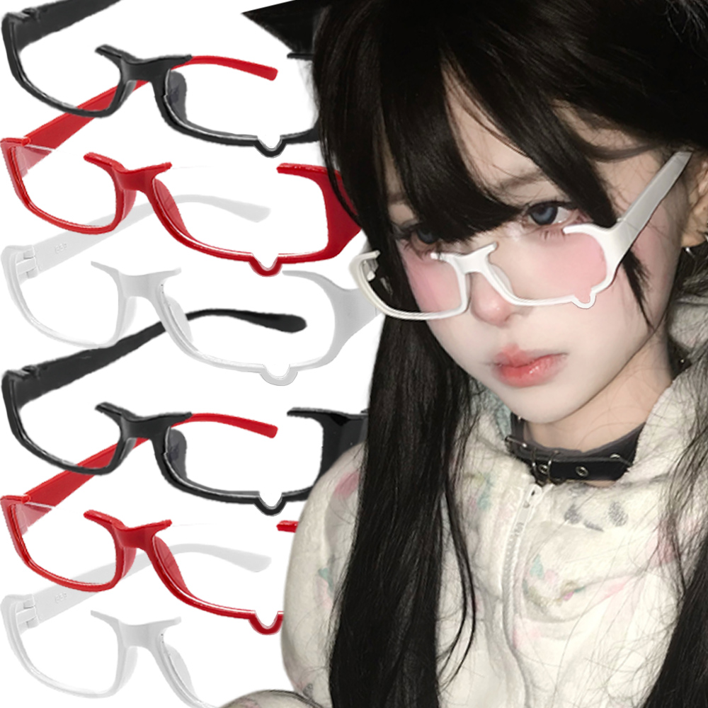 Anime Cosplay Korean Girl - Japanese Anime Crying Eyeglasses Half Frame