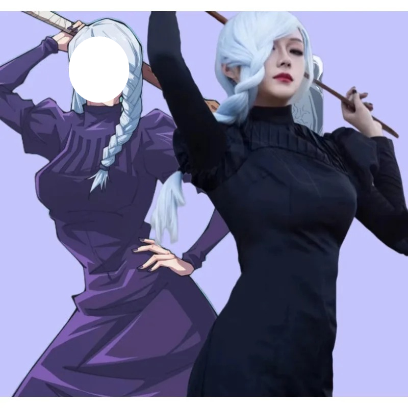 Anime Cosplay Black Girl - Anime Meimei Jujutsu Cosplay Costume Mei