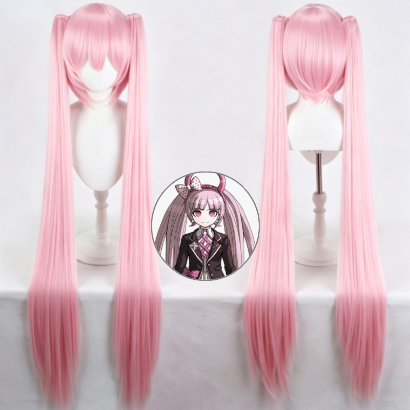 Anime Cosplay Thick - Danganronpa Kotoko Utsugi Cosplay Wig Pink