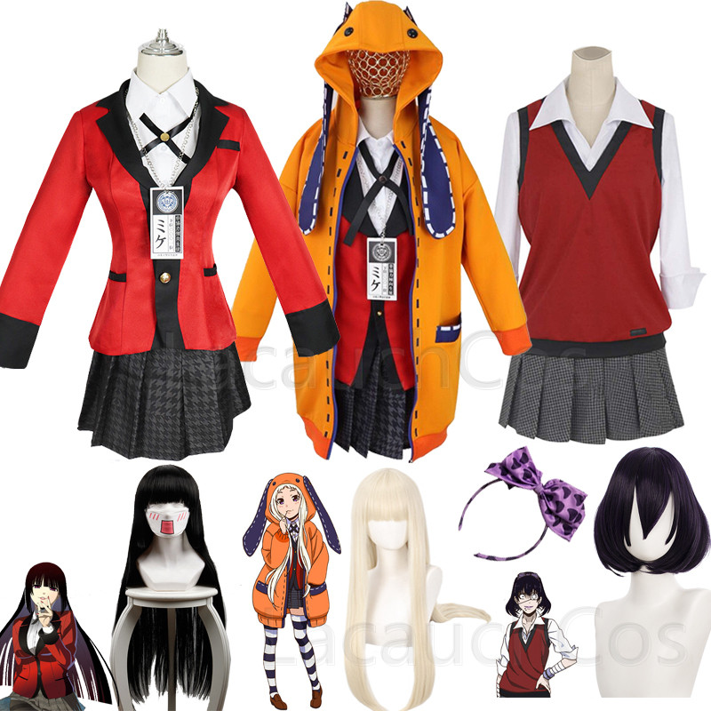 Anime Cosplay Kakegurui - Jabami Yumeko Cosplay Compulsive Gambler Yumeko
