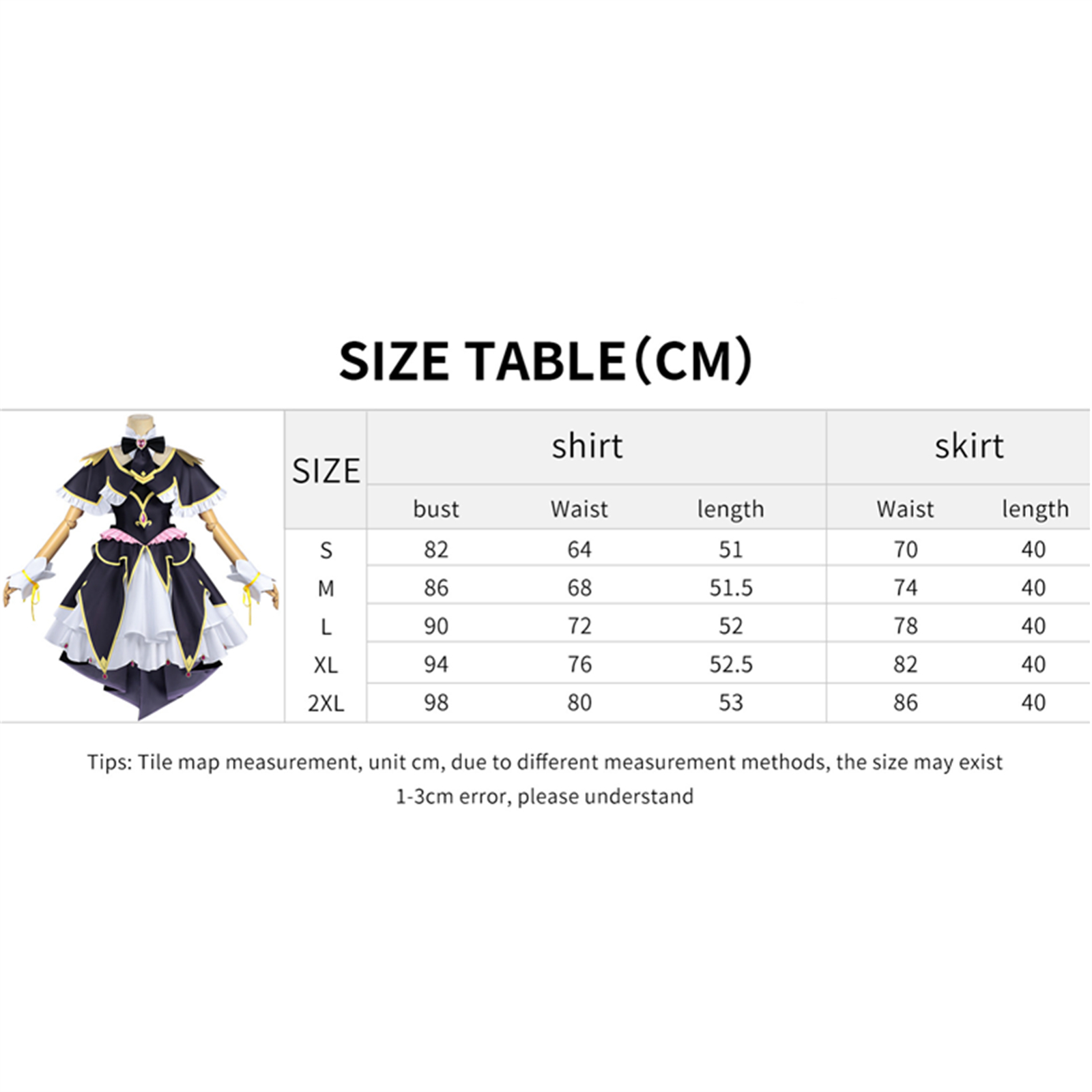 Moria Ruruka Cosplay Costume A - Anime Cosplay Black Girl recension och pris