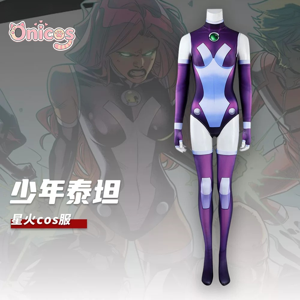 Teen Titans Starfire Koriand'r - Anime Cosplay Bodysuit recension och pris