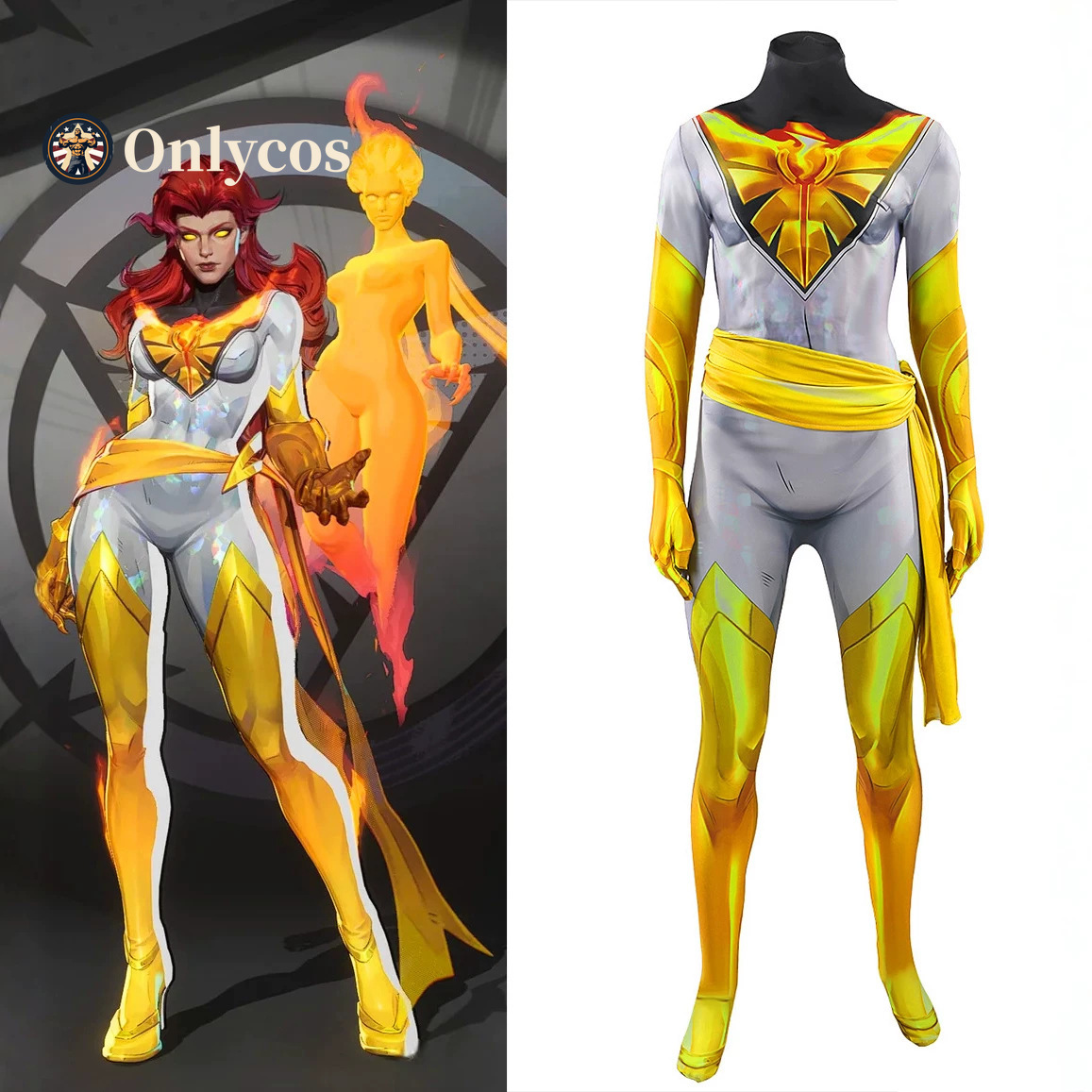 Rivals White Crown Phoenix Jea - Anime Cosplay Bodysuit recension och pris