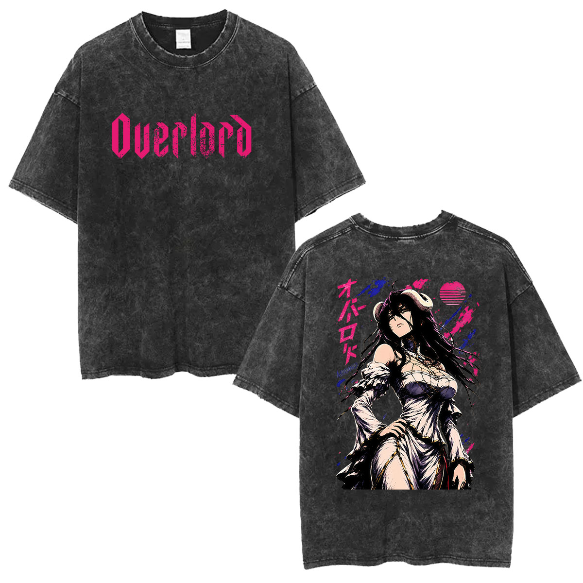 Vintage Washed Anime Overlord  - Anime Cosplay Albedo recension och pris