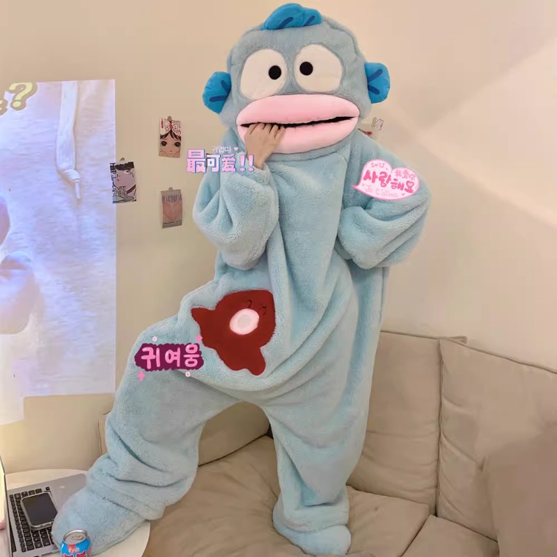 Hangyodon Cute Fish Onesie Paj - Anime Cosplay Thick recension och pris