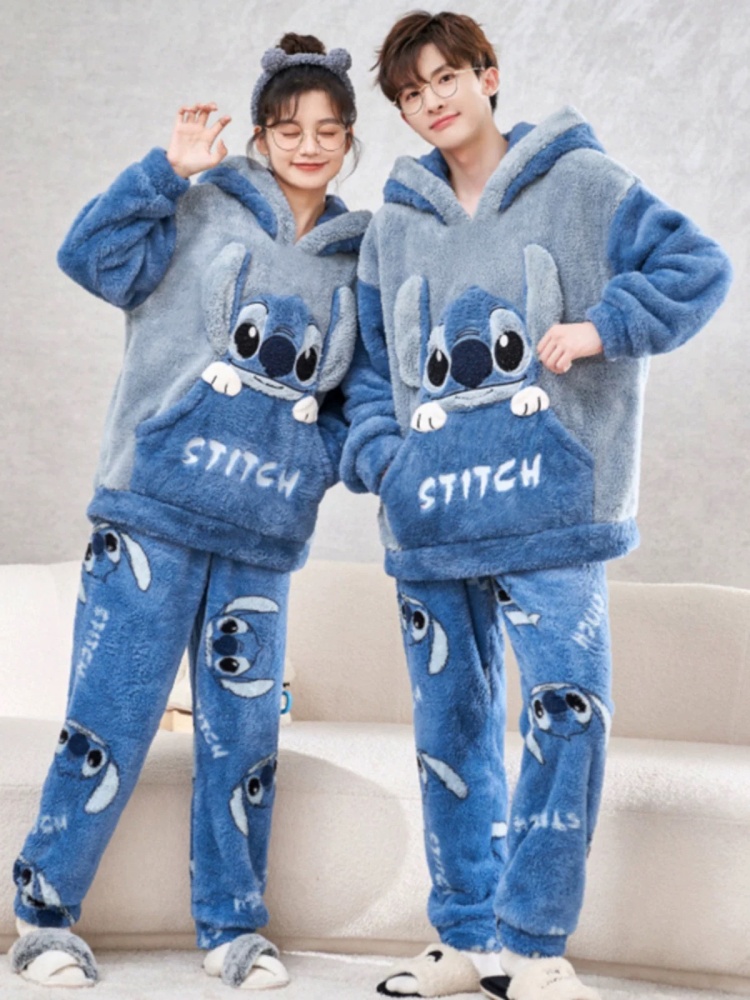 Anime Stitch Winter Pajamas Ca - Anime Cosplay Thick recension och pris