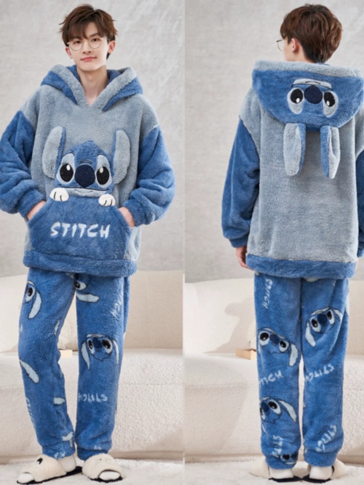 Anime Stitch Winter Pajamas Ca - Anime Cosplay Thick recension och pris