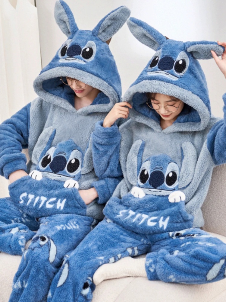 Anime Stitch Winter Pajamas Ca - Anime Cosplay Thick recension och pris