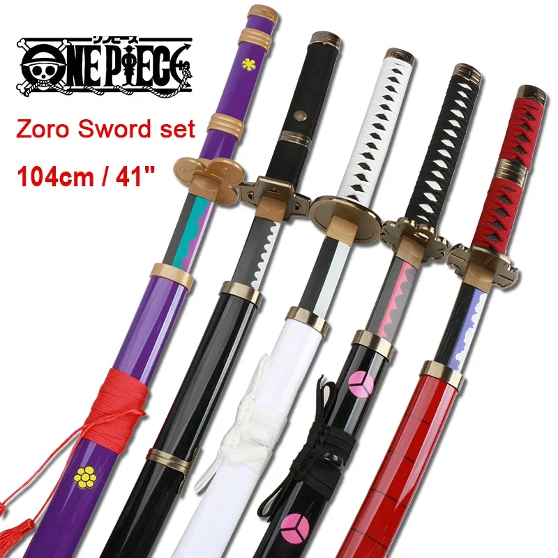 2026 3-pcs Roronoa Zoro Swords - Anime Cosplay Katana recension och pris