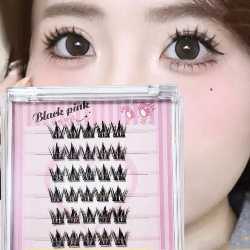 6 Rows Diy Segmented False Eye - Anime Cosplay Thick recension och pris