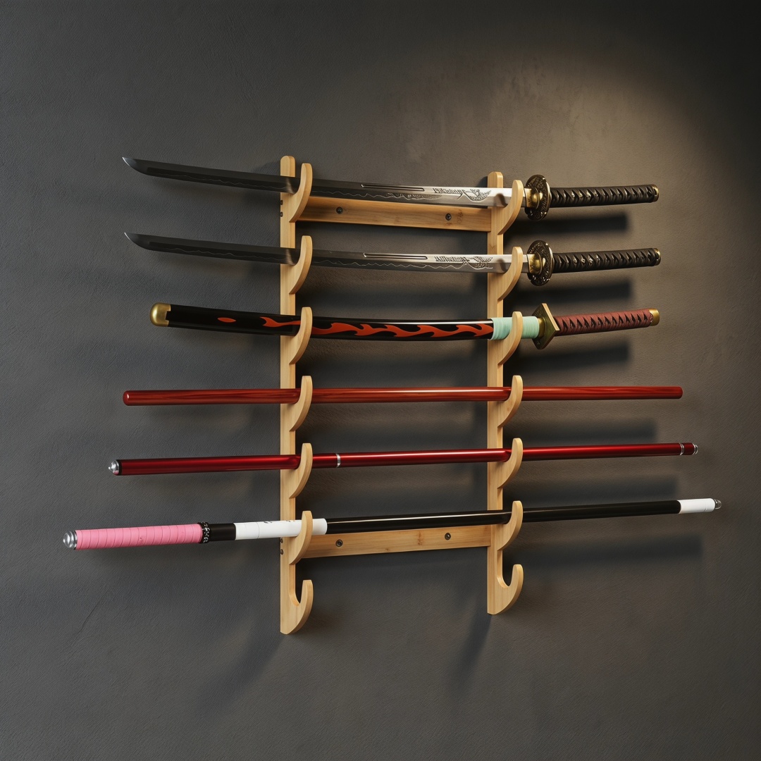 8-Layers Wall Sword Storage Sh - Anime Cosplay Katana recension och pris