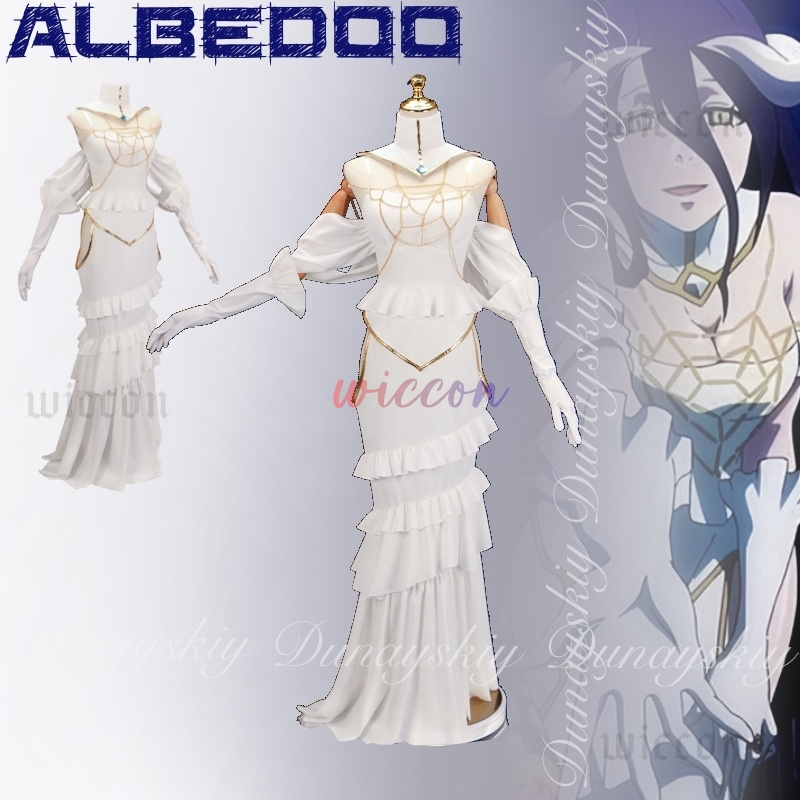 Overlord Albedo Cosplay White  - Anime Cosplay Albedo recension och pris
