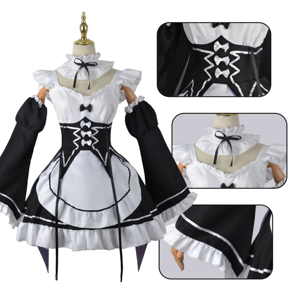 Anime Ram Rem Maid Cosplay Re  - Anime Cosplay Re Zero recension och pris